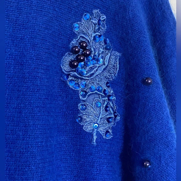 EATON lambswool pullover women’s long sleeve sweater bohemian fairycore size  L - Picture 3 of 9